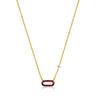 Ania Haie Claret Red Enamel Gold Link Necklace - N031-03G-R | Ice Jewellery Australia
