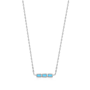 Ania Haie Turquoise Silver Bar Necklace - N033-02H | Ice Jewellery Australia
