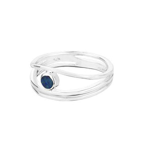 Ichu Fine Wrap Opal Silver Ring - OP4203 | Ice Jewellery Australia