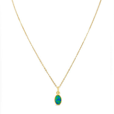 Ichu Oval Opal Charm Gold - OP5005G | Ice Jewellery Australia