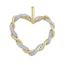 Ice Jewellery Heart Pendant with 9K Yellow Gold 0.20ct Diamond - P-17450-Y | Ice Jewellery Australia