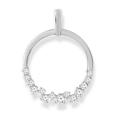 Diamond Pendant with 0.16ct Diamonds in 9K White Gold