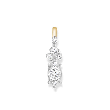 Diamond Pendant with 0.12ct Diamonds in 9K Yellow Gold