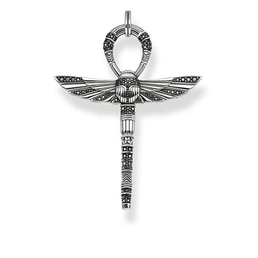 THOMAS SABO Ankh Sign Beetle Black Cubic Zirconia Pendant - PE741-643-11 | Ice Jewellery Australia