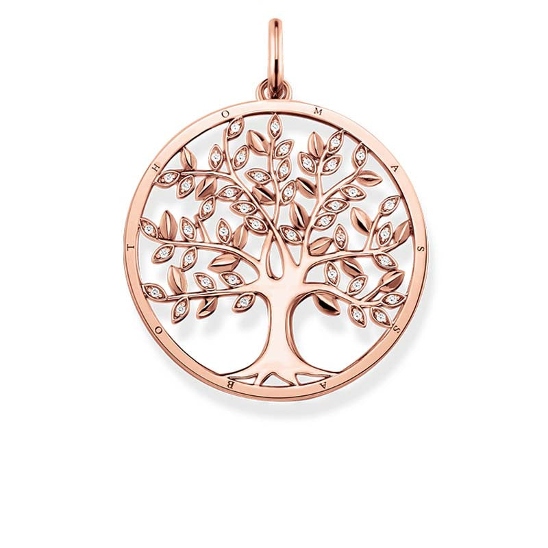 THOMAS SABO Tree Of Love Rose Gold Plated Cubic Zirconia Pendant - PE759-416-14 | Ice Jewellery Australia