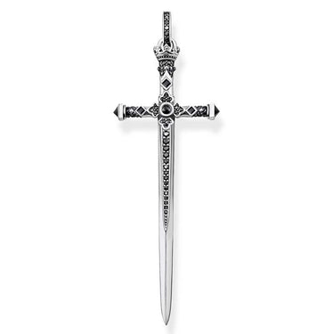 THOMAS SABO Rebel Kingdom Black Cubic Zirconia Sword Pendant - PE817-641-11 | Ice Jewellery Australia