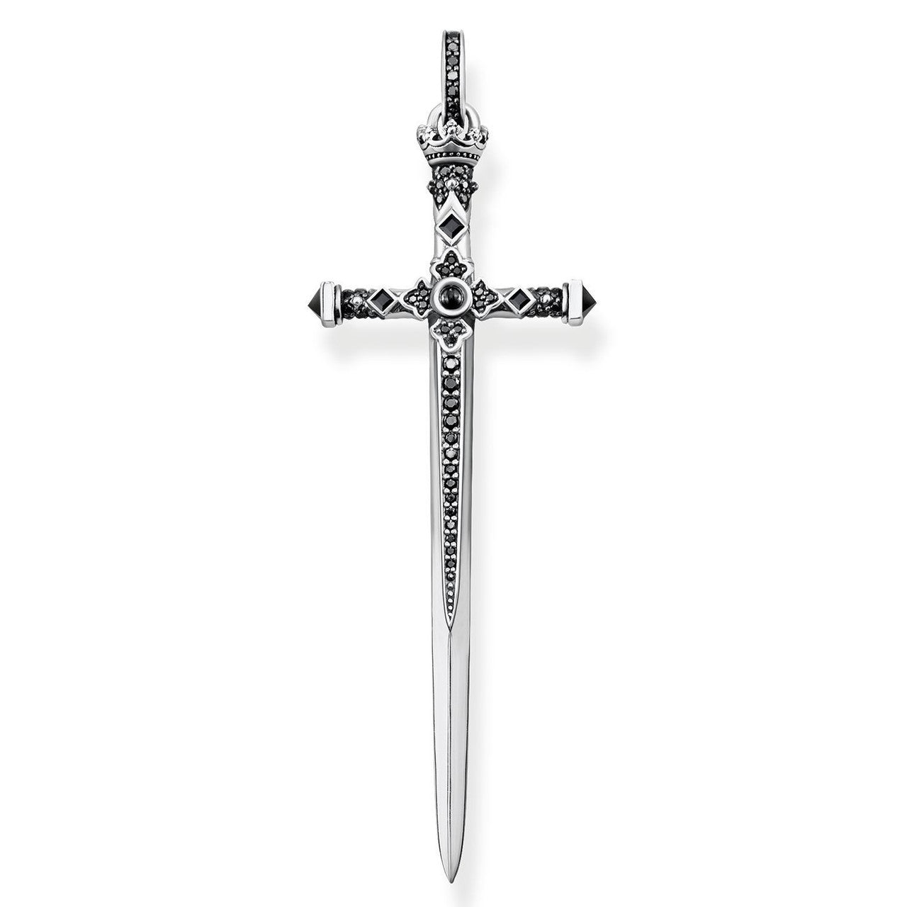 THOMAS SABO Rebel Kingdom Black Cubic Zirconia Sword Pendant - PE817-641-11 | Ice Jewellery Australia