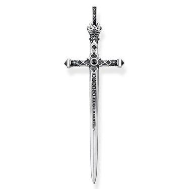 THOMAS SABO Rebel Kingdom Black Cubic Zirconia Sword Pendant - PE817-641-11 | Ice Jewellery Australia