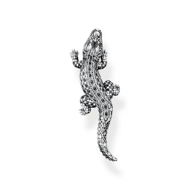 THOMAS SABO Pendant Crocodile with Stones Silver Blackened