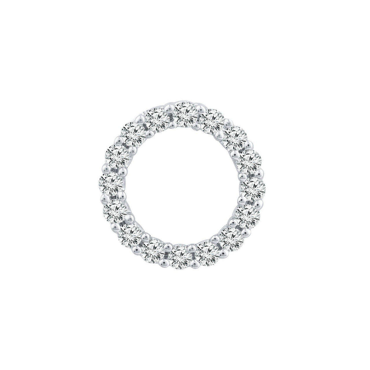 Ice Jewellery Diamond Pendant with 0.10ct Diamonds in 9K White Gold - PF-6111-W | Ice Jewellery Australia