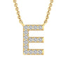 Ice Jewellery Initial 'E' Necklace with 0.09ct Diamonds in 9K Yellow Gold - PF-6267-Y | Ice Jewellery Australia