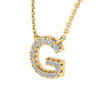 Ice Jewellery Initial 'G' Necklace with 0.09ct Diamonds in 9K Yellow Gold - PF-6269-Y | Ice Jewellery Australia