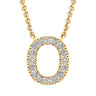 Ice Jewellery Initial 'O' Necklace with 0.09ct Diamonds in 9K Yellow Gold - PF-6277-Y | Ice Jewellery Australia
