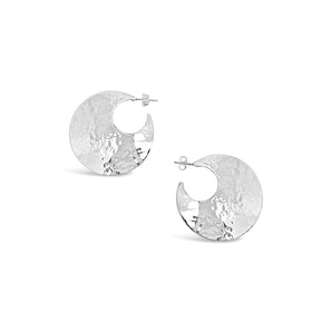 Ichu Round Beaten Bend Earrings - ME12607 | Ice Jewellery Australia