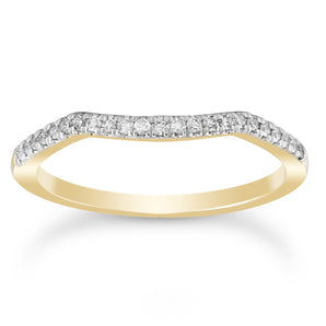 Ring with 0.12ct Diamond in 9K Yellow Gold -  R-32973-B-Y
