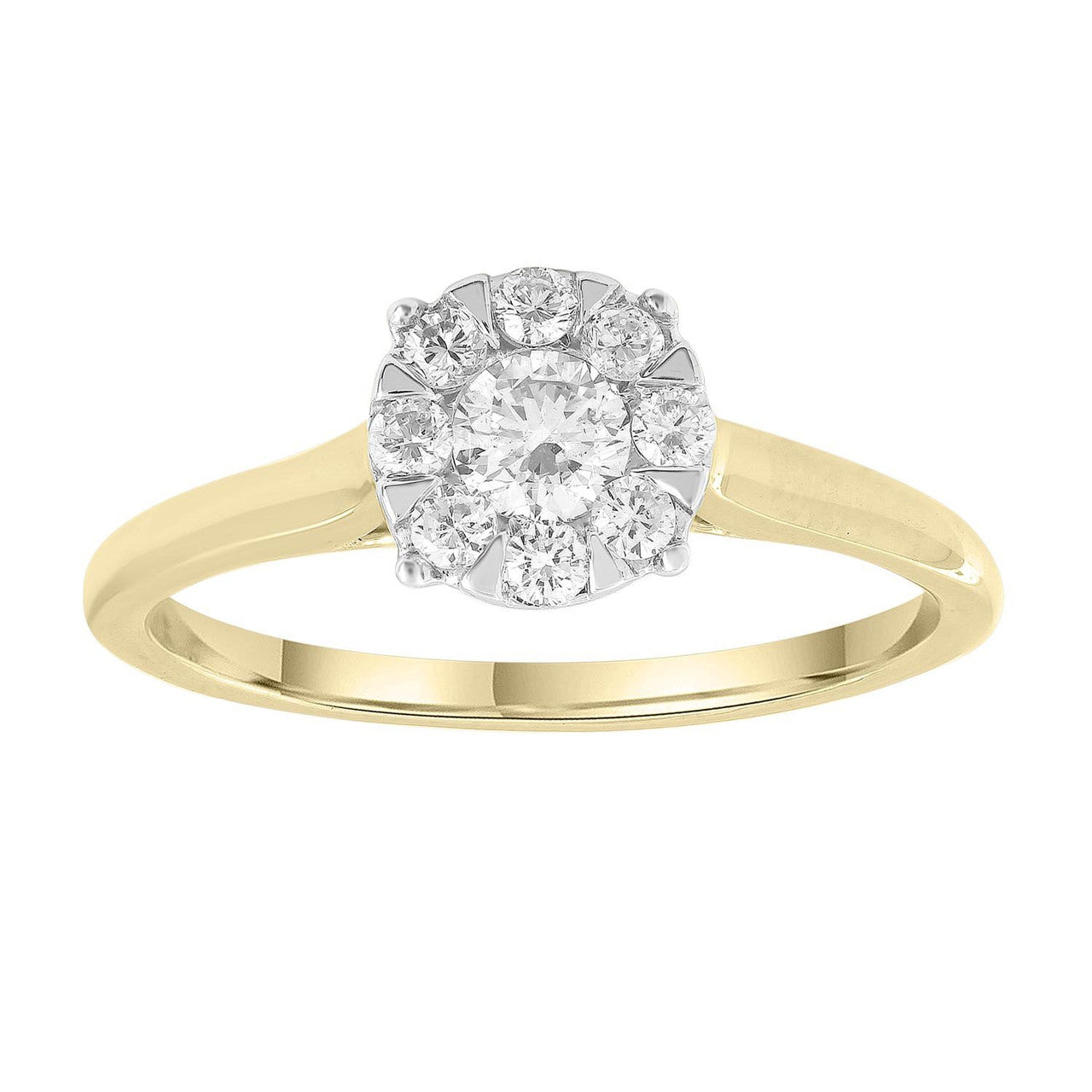Ice Jewellery Ring with 0.40ct Diamonds in 9K Yellow Gold -  R-36834-040-Y | Ice Jewellery Australia