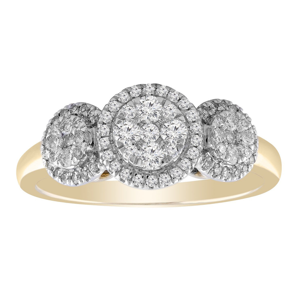 Ice Jewellery Ring with 0.50ct Diamond in 9K Yellow Gold -  R-37213-050-Y | Ice Jewellery Australia