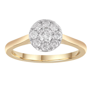 Ice Jewellery Ring with 0.50ct Diamonds in 9K Yellow Gold -  R-37371-050-Y | Ice Jewellery Australia