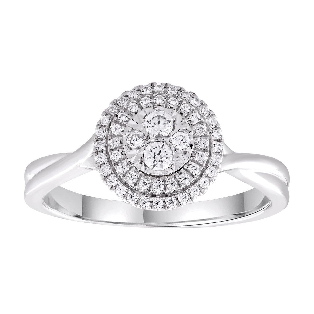 Ice Jewellery Ring with 0.25ct Diamonds in 9K White Gold -  R-40061-025-W | Ice Jewellery Australia