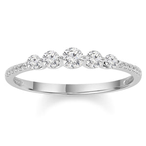 Ring with 0.33ct Diamonds in 9K White Gold -  R-40750-004-W