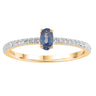 Ice Jewellery Sapphire Ring with 0.12ct Diamonds in 9K Yellow Gold -  R-40826BS-012-Y | Ice Jewellery Australia