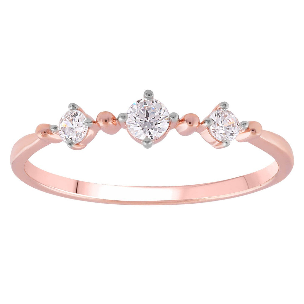 Ice Jewellery Ring with 0.20ct Diamonds in 9K Rose Gold -  R-41422-020-R | Ice Jewellery Australia