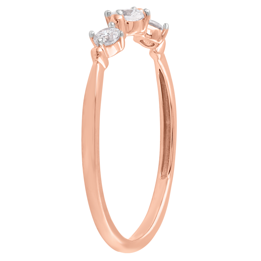 Ice Jewellery Ring with 0.20ct Diamonds in 9K Rose Gold -  R-41422-020-R | Ice Jewellery Australia