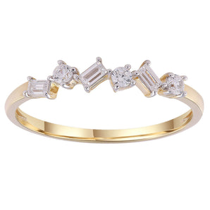 Ice Jewellery Ring with 0.18ct Diamonds in 9K Yellow Gold -  R-41515-018-Y | Ice Jewellery Australia