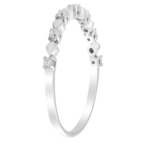 Ice Jewellery Ring with 0.10ct Diamonds in 9K White Gold -  R-41728-010-W | Ice Jewellery Australia