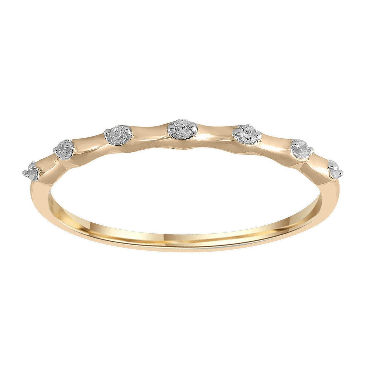 Ice Jewellery Ring with 0.05ct Diamond in 9K Yellow Gold -  R-41821-005-Y | Ice Jewellery Australia