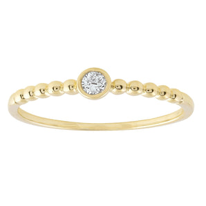 Ice Jewellery Ring with 0.08ct Diamonds in 9K Yellow Gold -  R-41851-008-Y | Ice Jewellery Australia