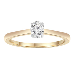 Ice Jewellery Diamond Solitaire Ring with 0.33ct Diamonds in 9K Yellow Gold - R-42376-033-Y | Ice Jewellery Australia