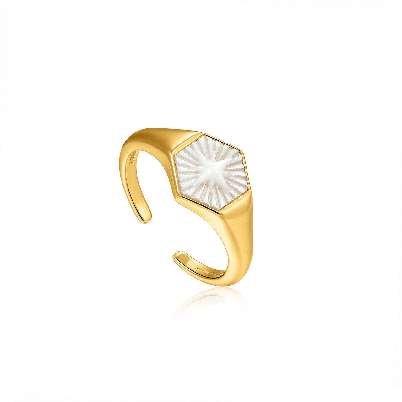 Ania Haie Compass Emblem Gold Adjustable Ring - R030-04G | Ice Jewellery Australia