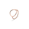 Ice Jewellery Sterling Silver Open Circle Ring With Rose Gold Plating - R1293KRG | Ice Jewellery Australia