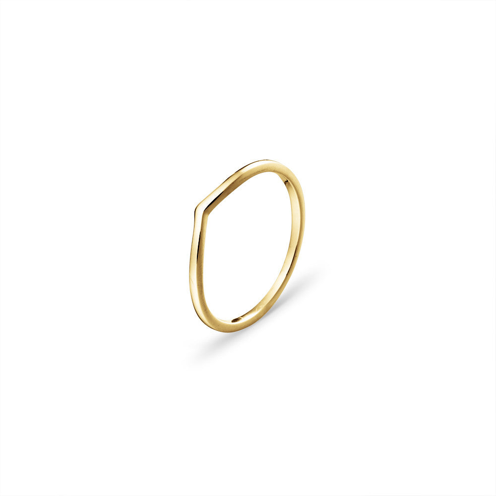 Ice Jewellery Sterling Silver Fine Peak Ring With Gold Plating - R1304KG | Ice Jewellery Australia