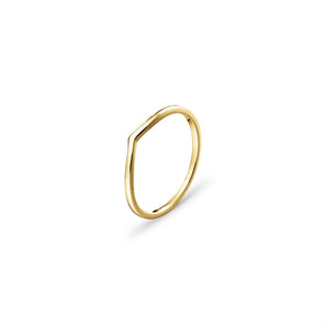 Ice Jewellery Sterling Silver Fine Peak Ring With Gold Plating - R1304KG | Ice Jewellery Australia