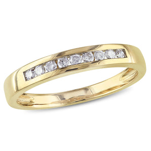 Ice Jewellery 1/5 Carat Diamond Semi-Eternity Ring in 10K Yellow Gold - 7500694142 | Ice Jewellery Australia