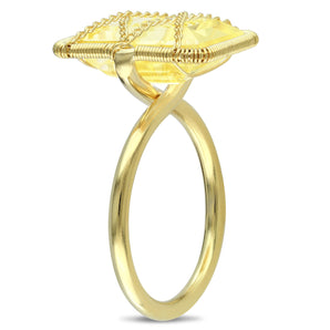 Ice Jewellery 7 1/2 Carat Citrine Ring in Yellow Gold Plated Silver - 7500080975 | Ice Jewellery Australia