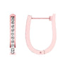 Ice Jewellery Diamond Huggie Earrings with 0.75ct Diamonds in 9K Rose Gold - RJO9RHUG75GH | Ice Jewellery Australia
