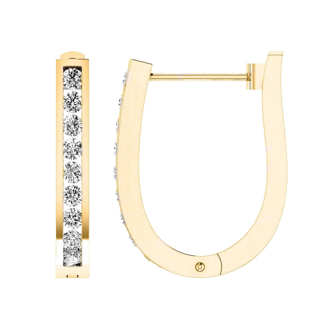 Ice Jewellery Diamond Huggie Earrings with 1.00ct Diamonds in 9K Yellow Gold - RJO9YHUG100GH | Ice Jewellery Australia