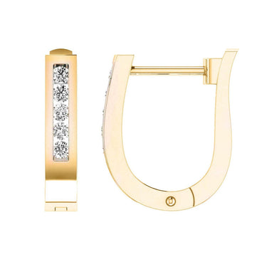 Ice Jewellery Diamond Huggie Earrings with 0.15ct Diamonds in 9K Yellow Gold - RJO9YHUG15GH | Ice Jewellery Australia