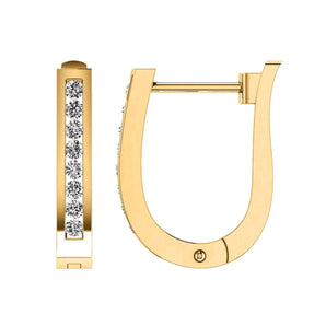 Ice Jewellery Diamond Huggie Earrings with 0.25ct Diamonds in 9K Yellow Gold - RJO9YHUG25GH | Ice Jewellery Australia