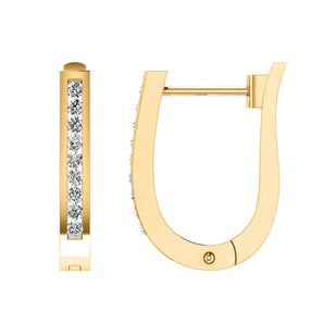 Ice Jewellery Diamond Huggie Earrings with 0.33ct Diamonds in 9K Yellow Gold - RJO9YHUG33GH | Ice Jewellery Australia