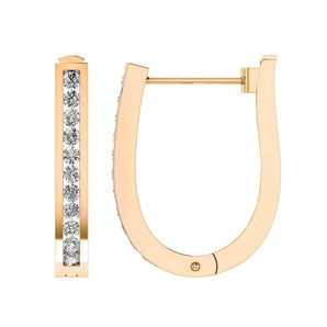 Ice Jewellery Diamond Huggie Earrings with 0.50ct Diamonds in 9K Yellow Gold - RJO9YHUG50GH | Ice Jewellery Australia