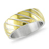 Ice Jewellery Diagonal Line Design Band with Gold Plating Ring in Stainless Steel - 7500081511 | Ice Jewellery Australia