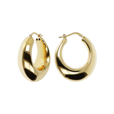 Bronzallure Golden Domed Hoop Earrings - WSBZ01629Y.Y | Ice Jewellery Australia
