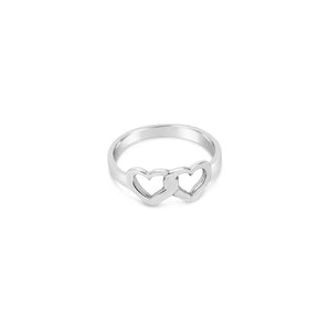 Ichu Two Hearts Ring - TP0403-5 | Ice Jewellery Australia