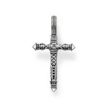 THOMAS SABO Sterling Silver - Cross Tudor Rose Pendant Small - PE503-001-12 | Ice Jewellery Australia