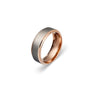 Ice Jewellery Tungsten Steel infinity Men's Ring With Rose Gold Edging - TSR69 | Ice Jewellery Australia