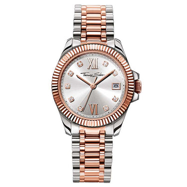 THOMAS SABO Glam Rose IP & Steel Cubic Zirconia Watch - WA0219-272-201-33 mm | Ice Jewellery Australia